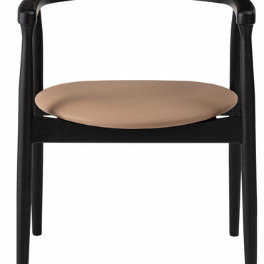 Curve Arm Chair BK×BE / カーブ アームチェア ブラック×ベージュ