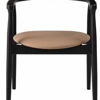 Curve Arm Chair BK×BE / カーブ アームチェア ブラック×ベージュ