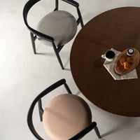 Curve Arm Chair BK×BE / カーブ アームチェア ブラック×ベージュ