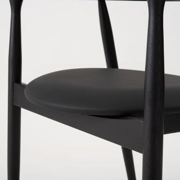 Curve Arm Chair BK×BK / カーブ アームチェア ブラック×ブラック