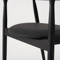 Curve Arm Chair BK×BK / カーブ アームチェア ブラック×ブラック