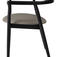 Curve Arm Chair BK×GY / カーブ アームチェア ブラック×グレー