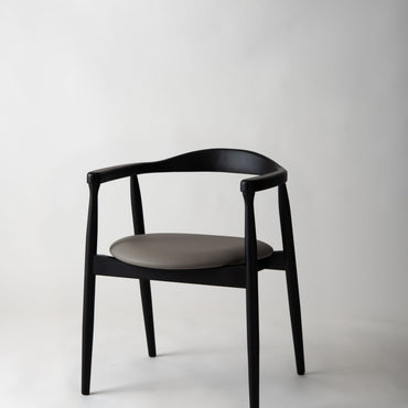 Curve Arm Chair BK×GY / カーブ アームチェア ブラック×グレー