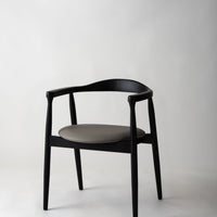 Curve Arm Chair BK×GY / カーブ アームチェア ブラック×グレー