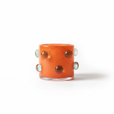 Dot Ball Glass Candle Holder Orange / ドット ボール グラス キャンドルホルダー オレンジ