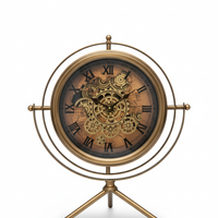 Antique Gear Globe Clock GD/ アンティーク ギア グローブ クロック ゴールド