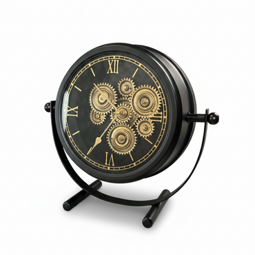 Industrial Gear Table Clock BK / インダストリアル ギア テーブルクロック BK