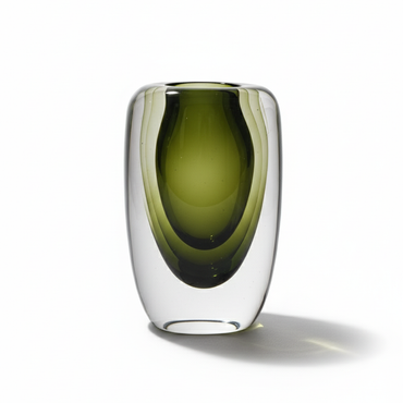 Halo Glass Vase Olive Green/ ヘイロー グラスベース オリーブグリーン