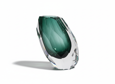 Prism Glass Vase Emerald / プリズム グラスベース エメラルド