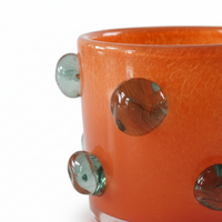 Dot Ball Glass Candle Holder Orange / ドット ボール グラス キャンドルホルダー オレンジ