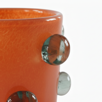 Dot Ball Glass Candle Holder Orange / ドット ボール グラス キャンドルホルダー オレンジ