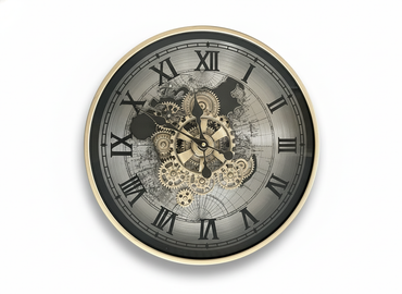 Mechanical Atlas Wall Clock SV/ メカニカル アトラス ウォールクロック シルバー