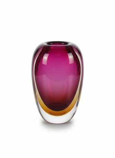 Aurora Glass Vase Amber Rose / オーロラ グラスベース アンバーローズ