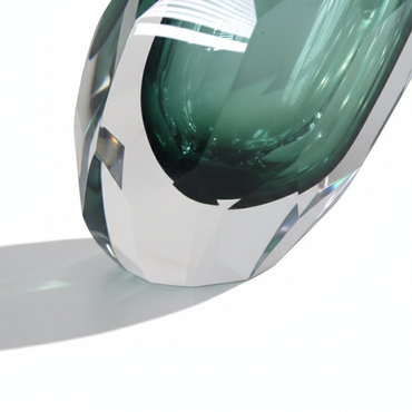 Prism Glass Vase Emerald / プリズム グラスベース エメラルド
