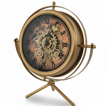 Antique Gear Globe Clock GD/ アンティーク ギア グローブ クロック ゴールド