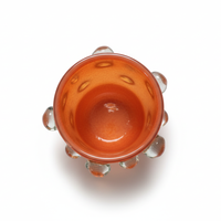 Dot Ball Glass Candle Holder Orange / ドット ボール グラス キャンドルホルダー オレンジ