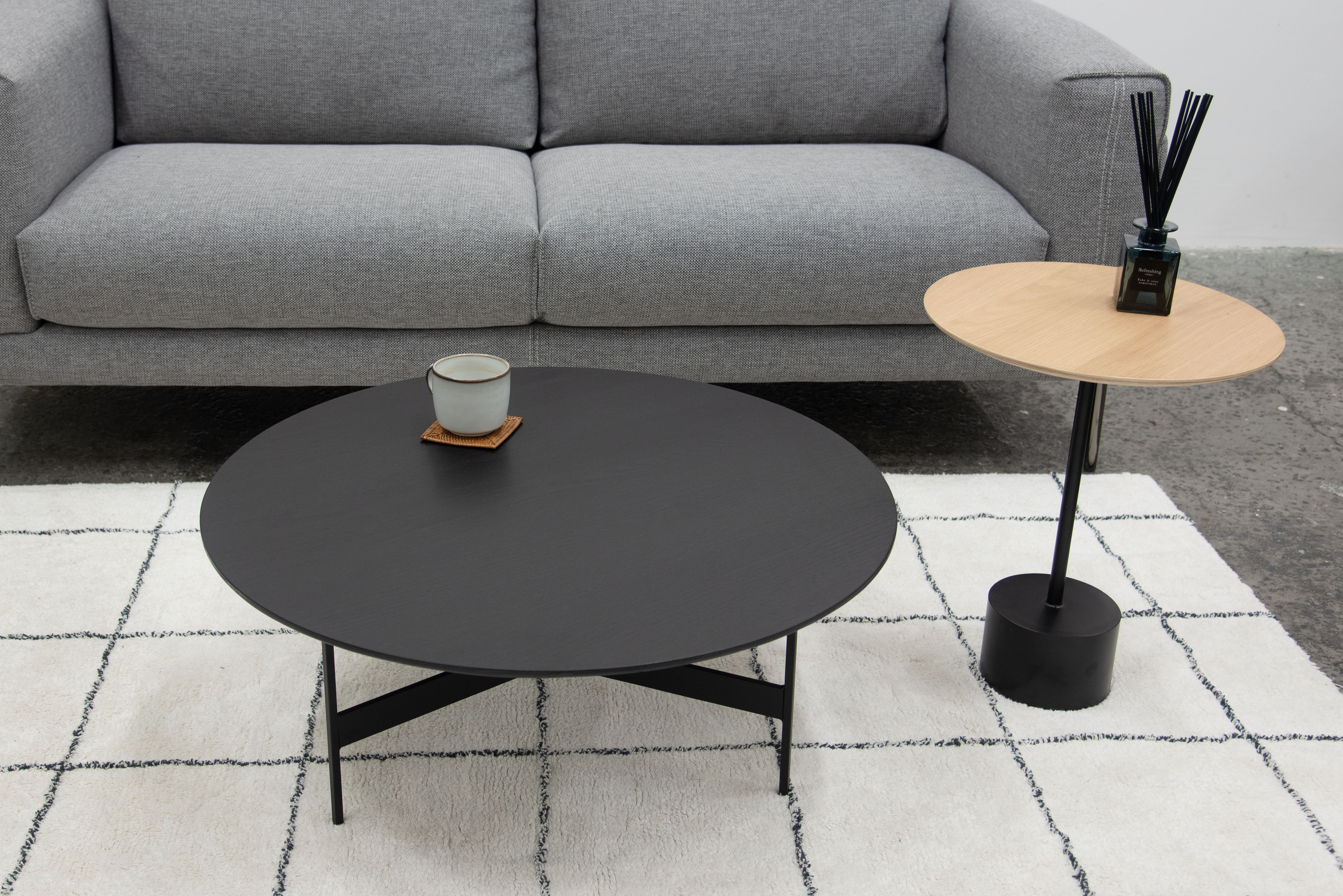 Lune Low Table BK / リュンヌ ローテーブル ブラック