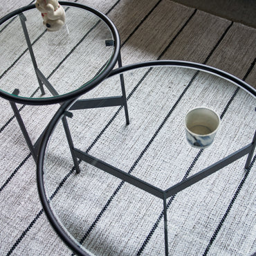 Lune Glass Table  / リュンヌ ガラステーブル【S】