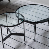 Lune Glass Table  / リュンヌ ガラステーブル【S】