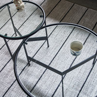 Lune Glass Table  / リュンヌ ガラステーブル【L】