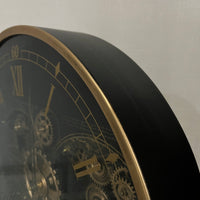 Gear World Map Wall Clock BK / ギア ワールドマップ ウォールクロック ブラック【M】