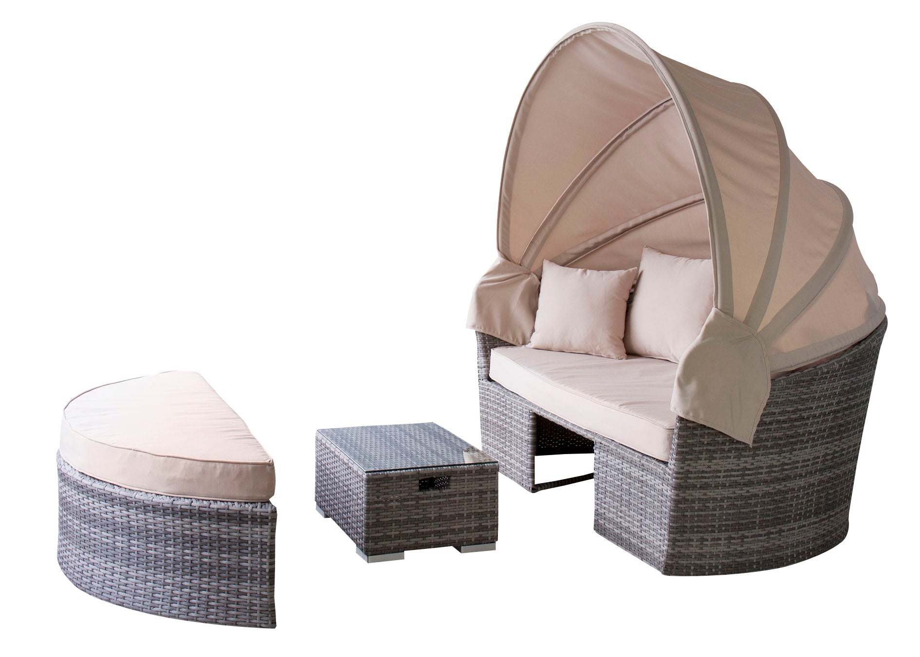 Loma Daybed Sofa & Table Set BE / ロマ デイベッドソファ＆テーブルセット ベージュ