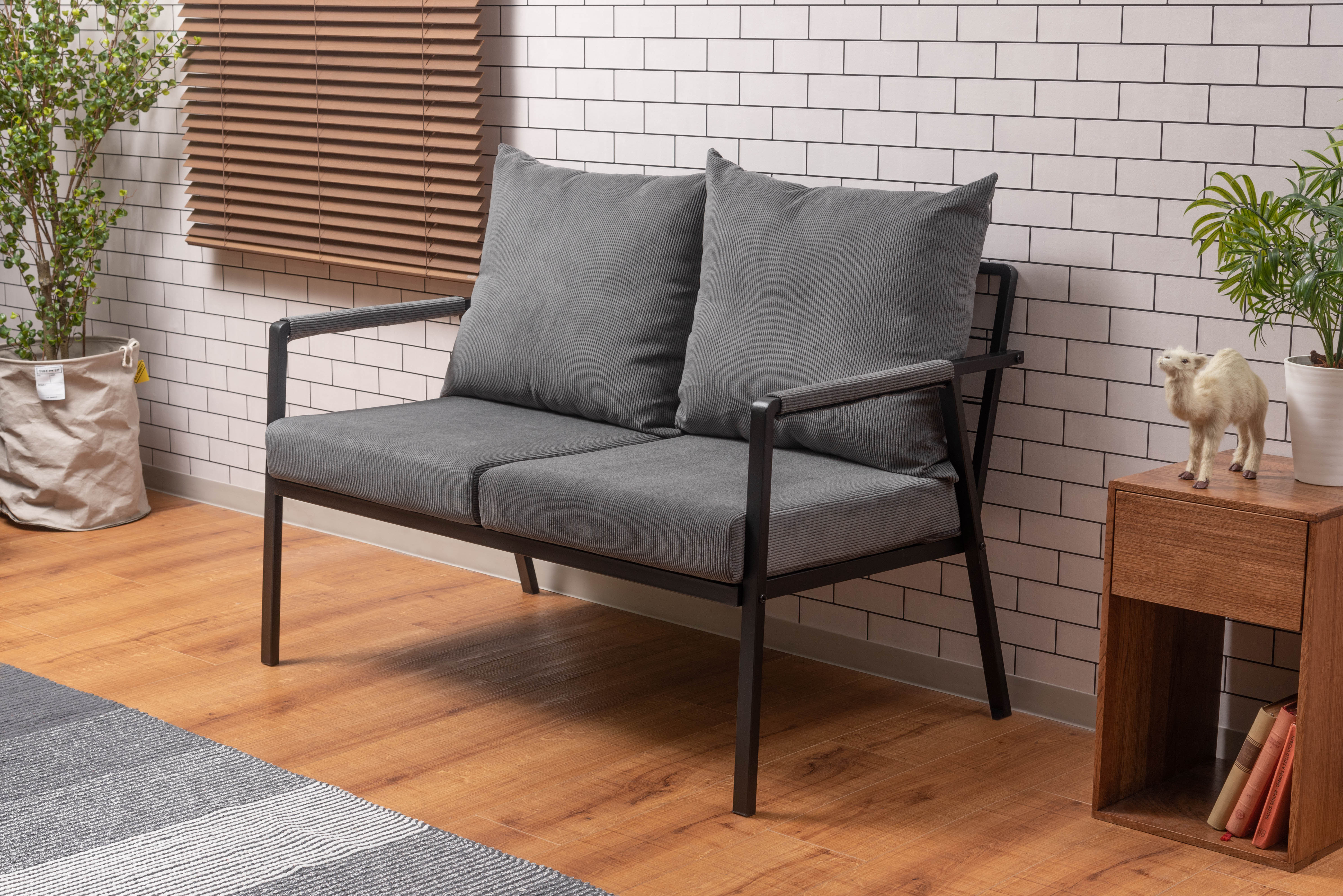 Platt 2P Sofa GY / プラット 2P ソファ グレー