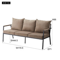 Platt 3P Sofa GY / プラット 3P ソファ グレー