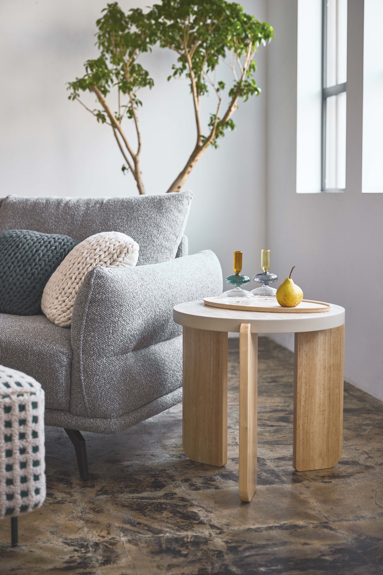 Pluumo Side Table BE / プルーモ サイドテーブル ベージュ