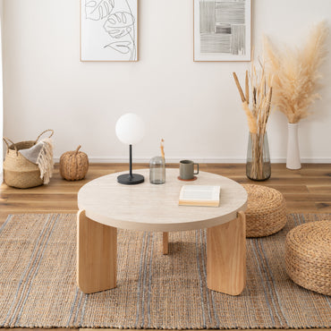 Pluumo Round Table BE / プルーモ ラウンドテーブル ベージュ