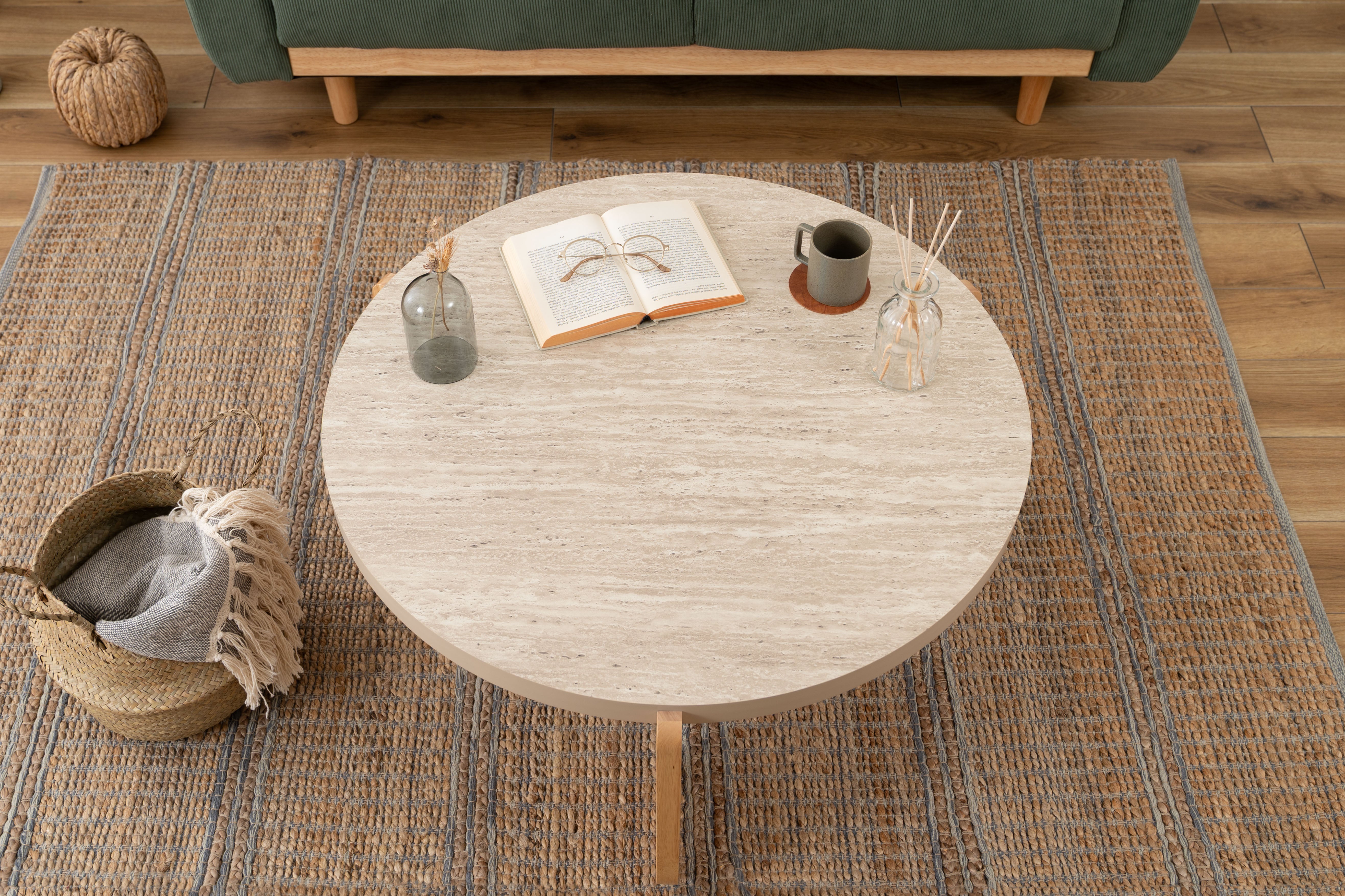 Pluumo Round Table BE / プルーモ ラウンドテーブル ベージュ
