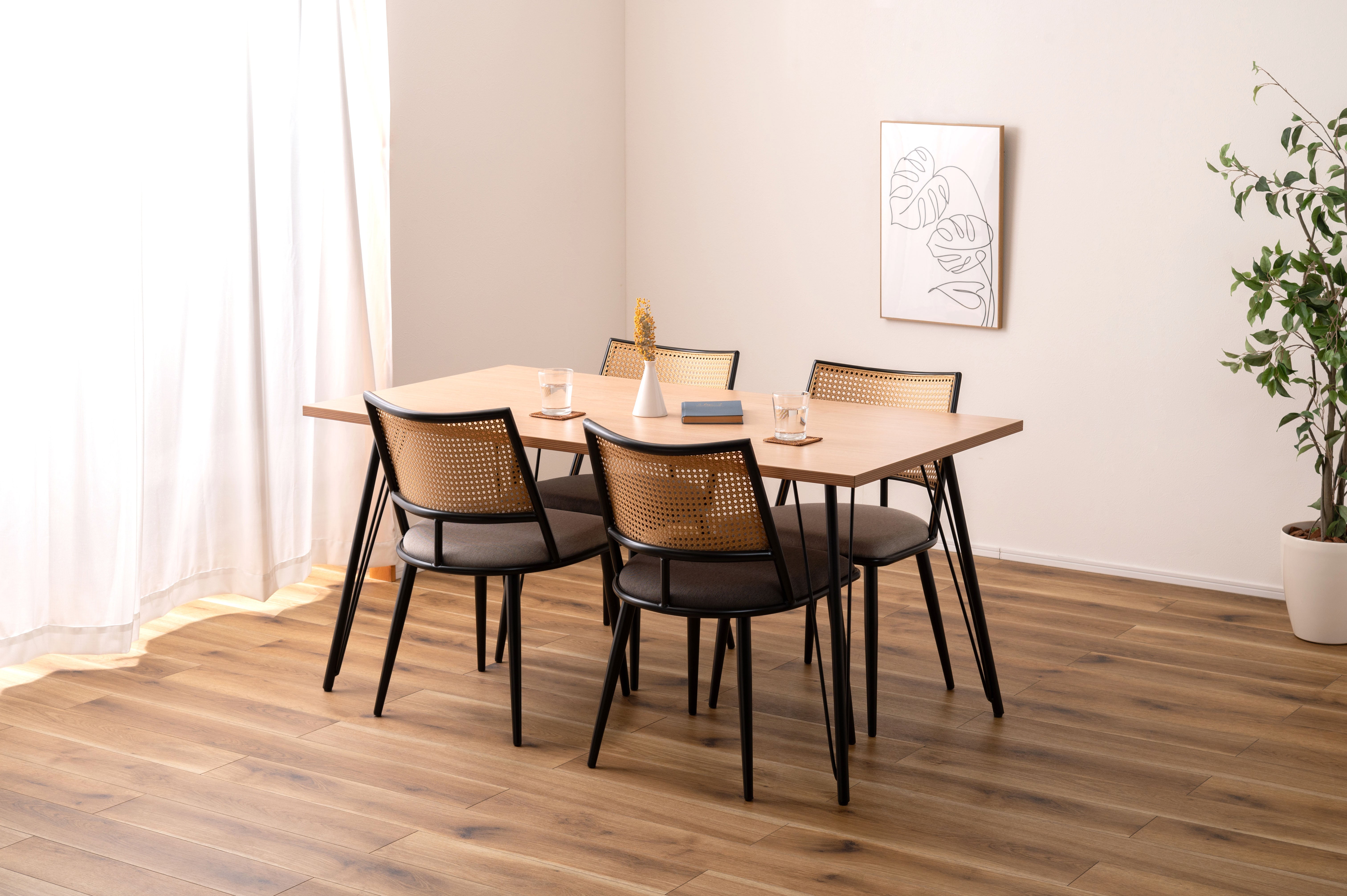 Curve Rattan Chair DGY / カーブ ラタンチェア ダークグレー