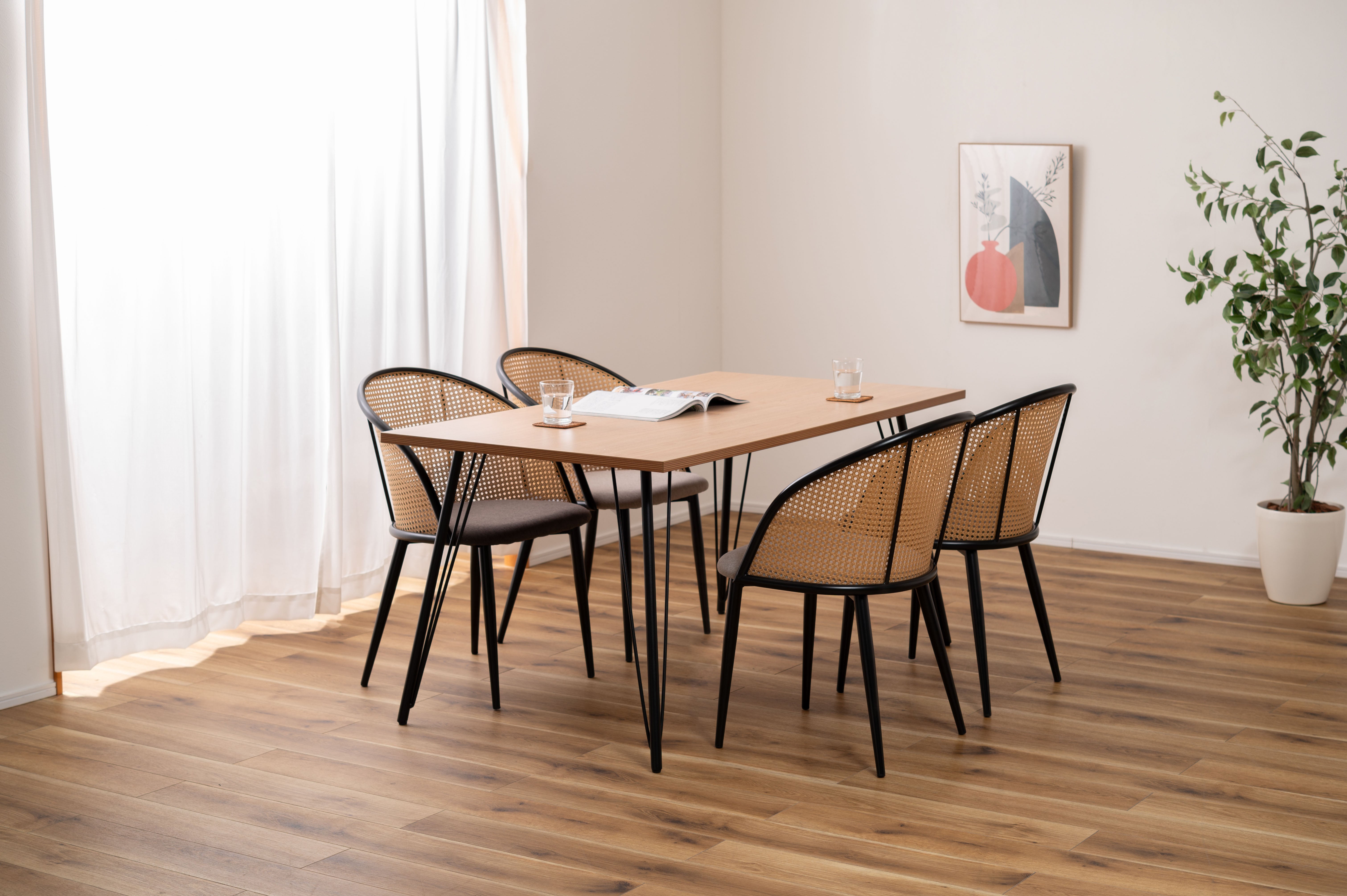 Rico Rattan Chair DGY/ リコラタンチェアダークグレー