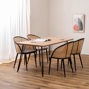 Rico Rattan Chair DGY/ リコラタンチェアダークグレー