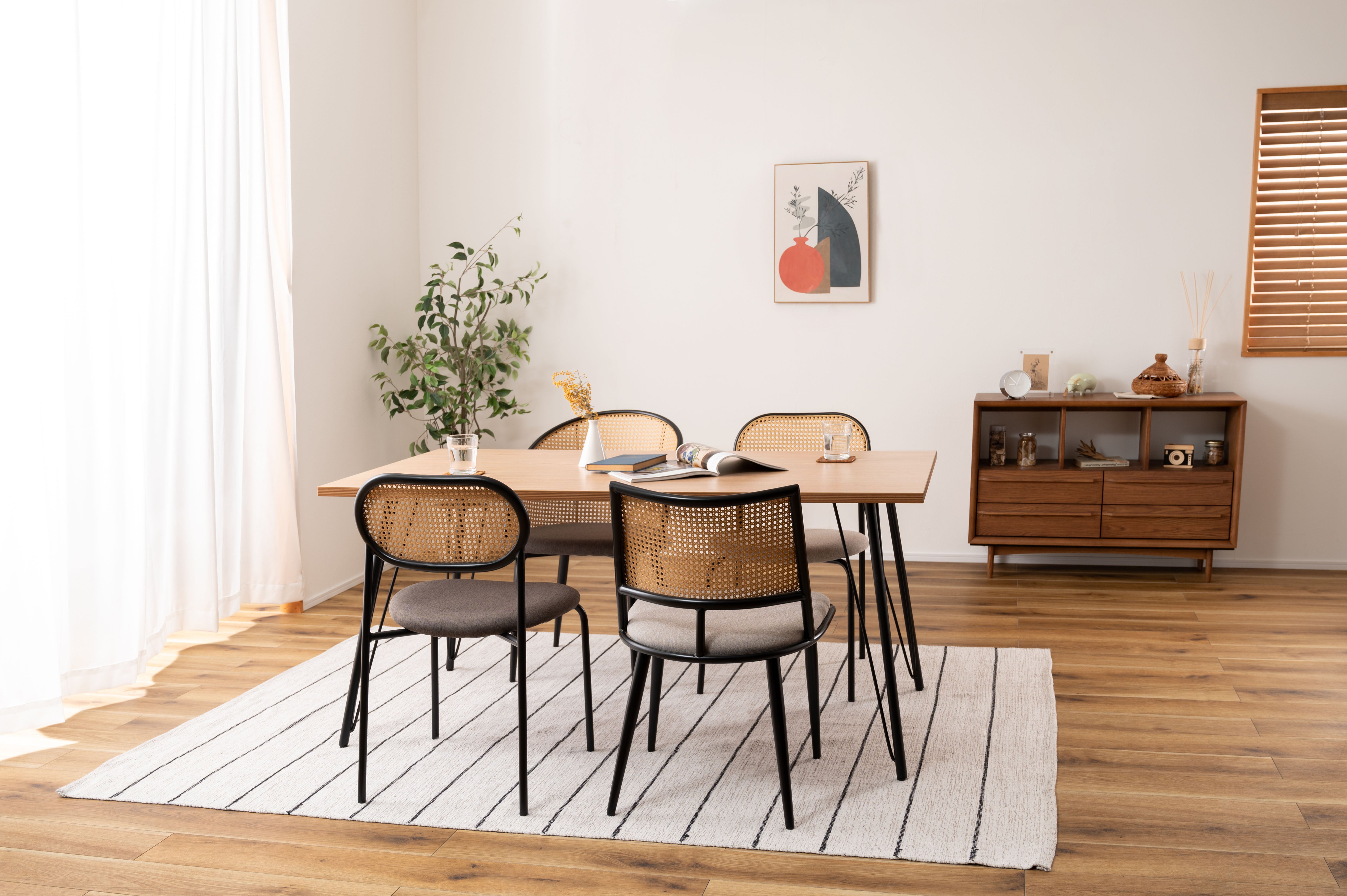 Rico Rattan Chair DGY/ リコラタンチェアダークグレー