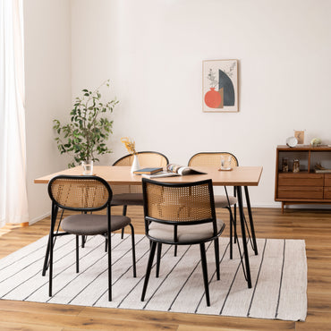 Rico Rattan Chair DGY/ リコラタンチェアダークグレー