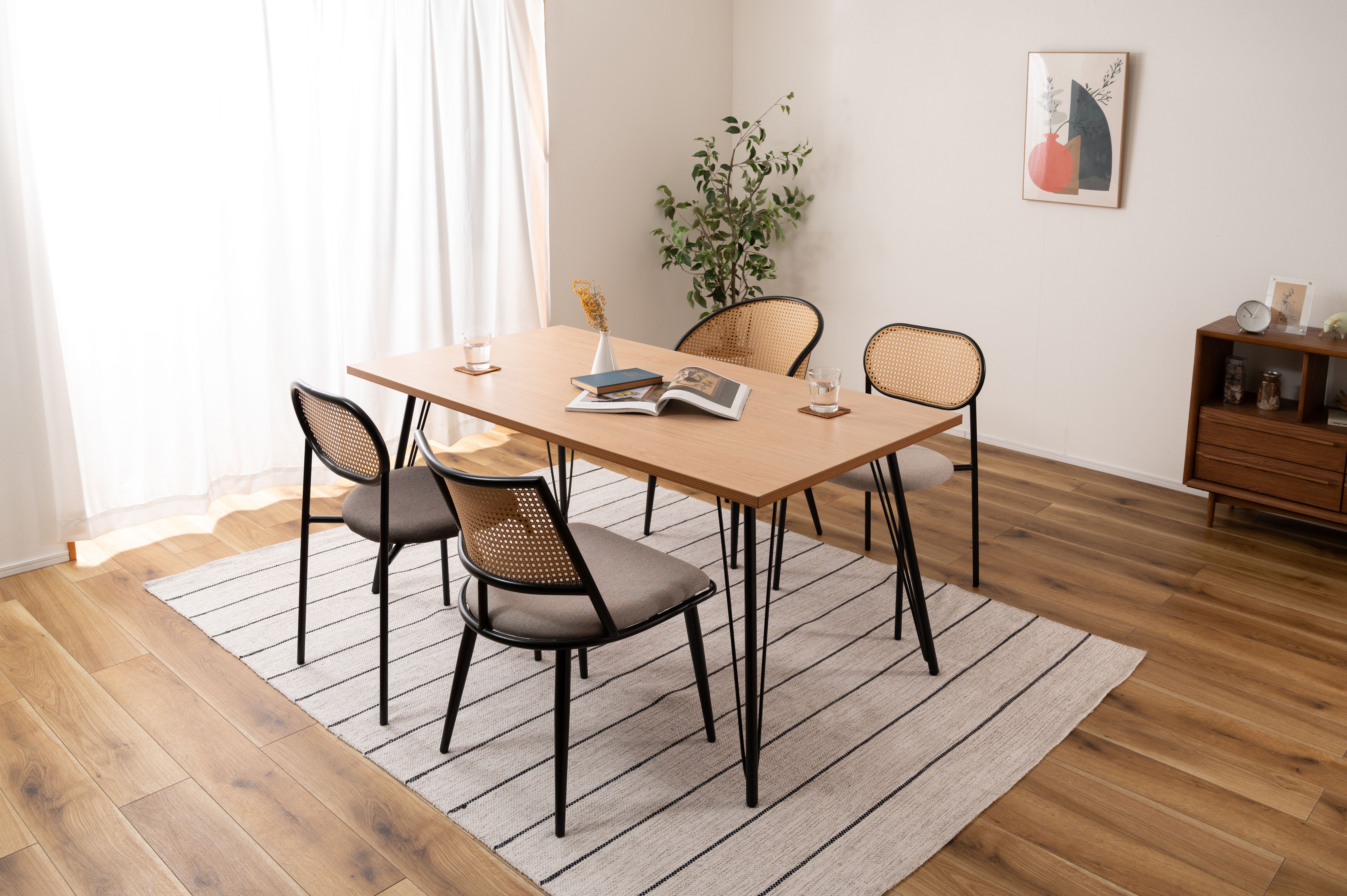Rico Rattan Chair DGY/ リコラタンチェアダークグレー