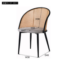 Rico Rattan Chair DGY/ リコラタンチェアダークグレー