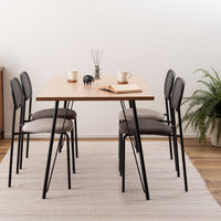 Oval Rattan Chair BK×BE / オーバル ラタンチェア ブラック×ベージュ
