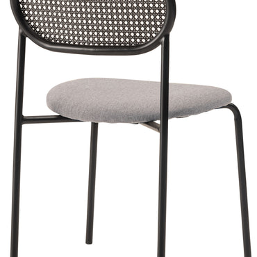 Oval Rattan Chair BK×BE / オーバル ラタンチェア ブラック×ベージュ
