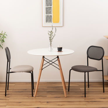 Oval Rattan Chair BK×DGY / オーバル ラタンチェア ブラック×ダークグレー