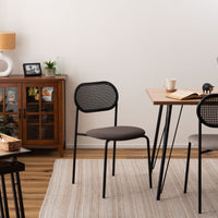 Oval Rattan Chair BK×DGY / オーバル ラタンチェア ブラック×ダークグレー