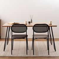 Oval Rattan Chair BK×DGY / オーバル ラタンチェア ブラック×ダークグレー