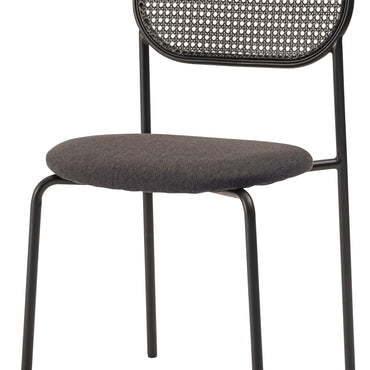 Oval Rattan Chair BK×DGY / オーバル ラタンチェア ブラック×ダークグレー