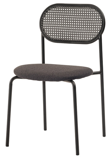 Oval Rattan Chair BK×DGY / オーバル ラタンチェア ブラック×ダークグレー