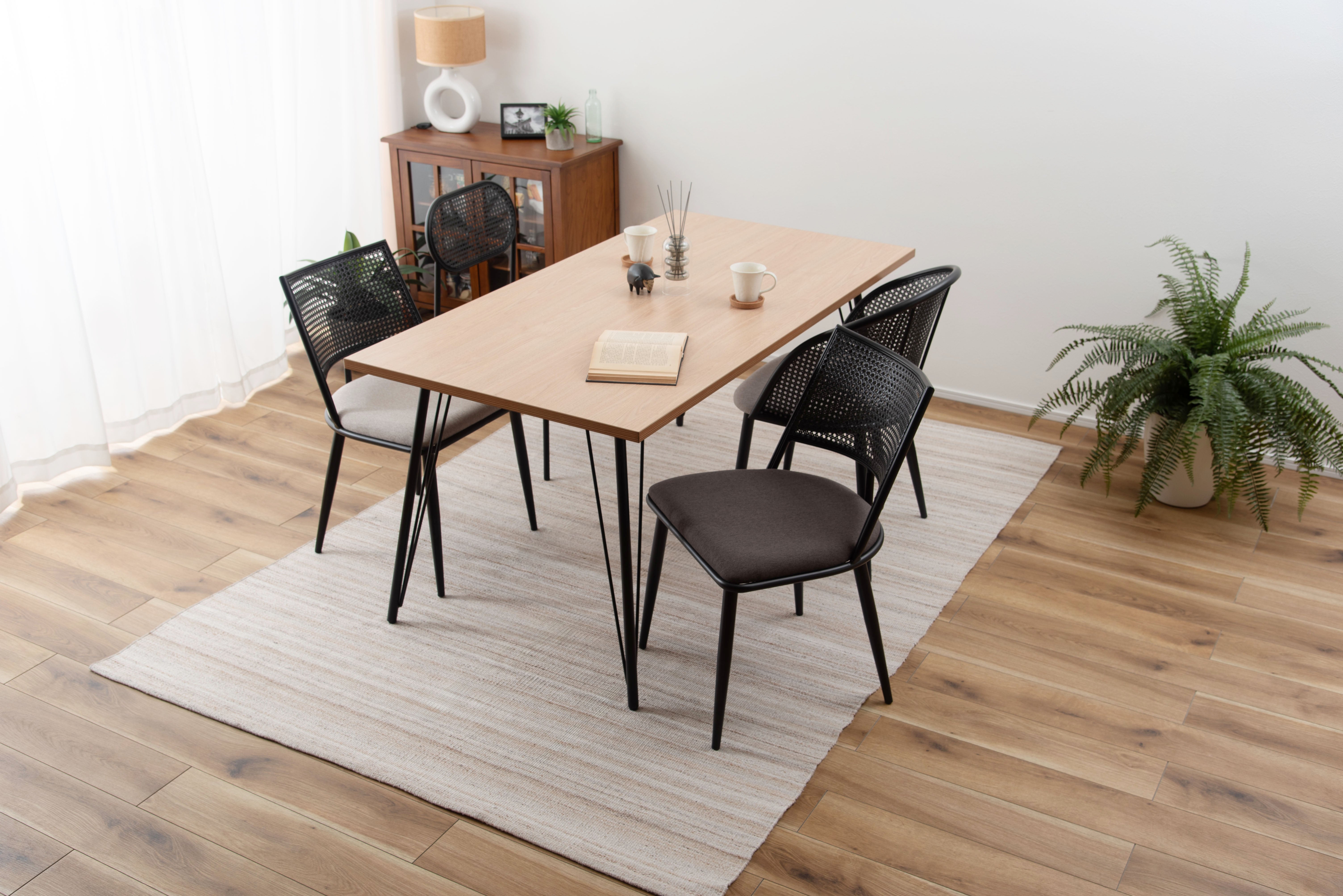Oval Rattan Chair BK×DGY / オーバル ラタンチェア ブラック×ダークグレー