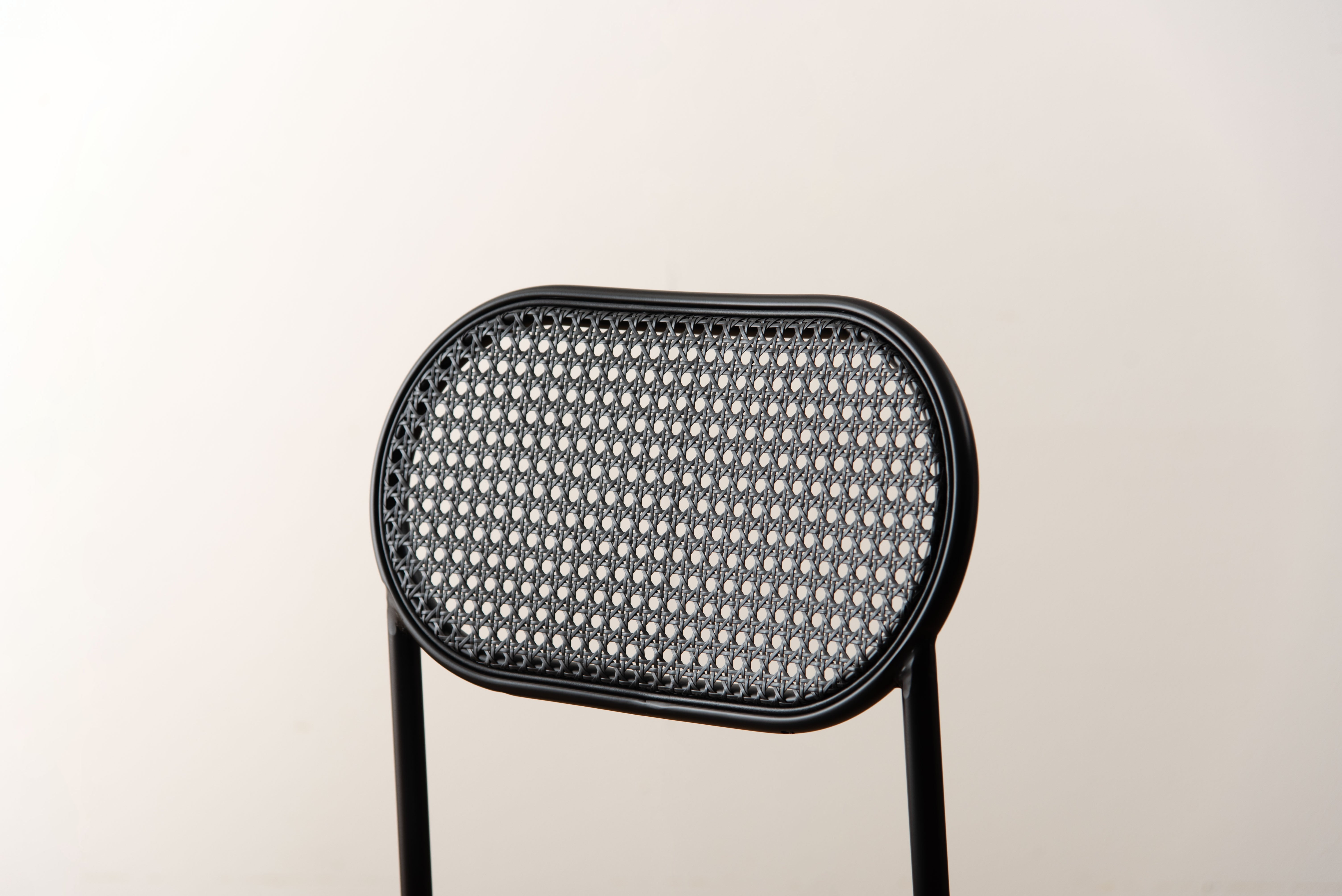 Oval Rattan Chair BK×DGY / オーバル ラタンチェア ブラック×ダークグレー