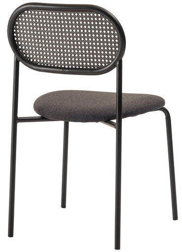 Oval Rattan Chair BK×DGY / オーバル ラタンチェア ブラック×ダークグレー
