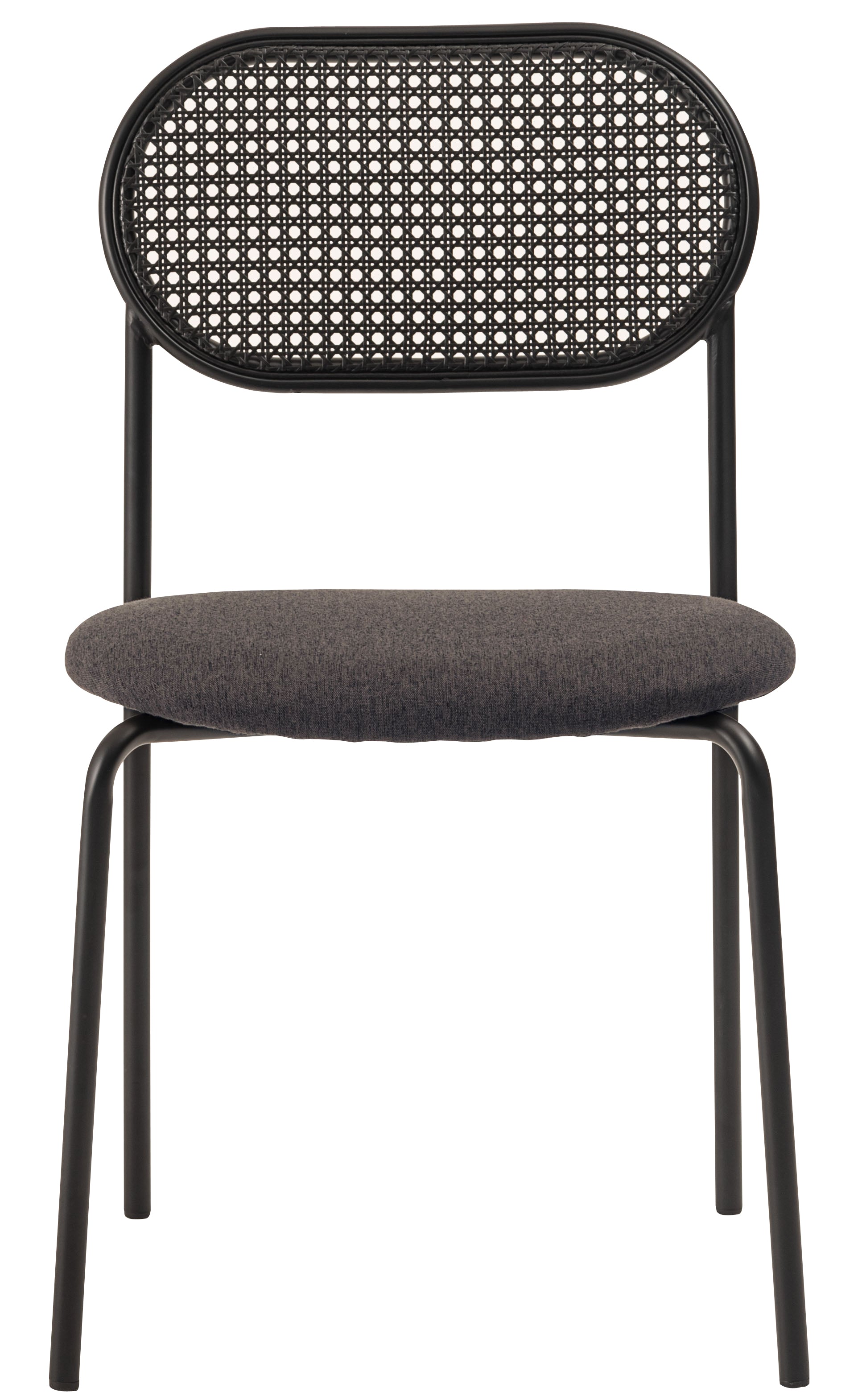 Oval Rattan Chair BK×DGY / オーバル ラタンチェア ブラック×ダークグレー