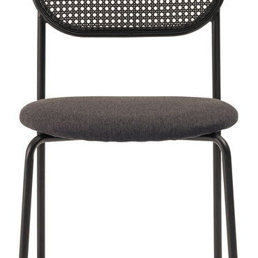 Oval Rattan Chair BK×DGY / オーバル ラタンチェア ブラック×ダークグレー
